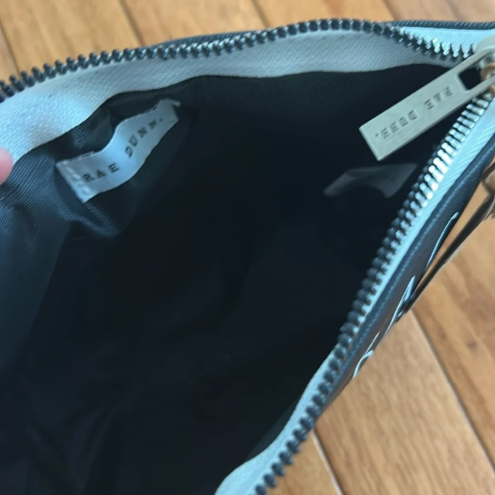 RAE DUNN black Cosmetic Bag Beauty Bag. 8.25“x2.75“x5.5“ NWT